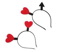 Hemobllo Diademas Cabello Día de San Valentín 2 Piezas Corazones Que Se Mueven y Flecha en Forma de Corazón Accesorio Plástico para Disfraz de Cupido Mujer Decoración Romántica para