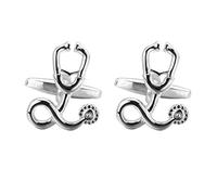 Hemobllo Diseño de Estetoscopio en Acero Inoxidable Plata Prácticos y Estéticos para Hombre para Bodas y Fiestas de Cumpleaños