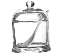 Hemobllo Dispensador de Especias de Vidrio para Cocina Caja para Condimentos Cuchara de Cerámica Frasco para Sal y Pimienta Organizador Práctico para Uso Doméstico y Profesional