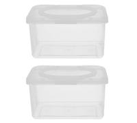 Hemobllo Dispensador de Toallitas para Bebés de 1850ml, Caja Multifuncional de Pp para Uso Mano en Habitación Infantil y Estudio, Pack de 2 Unidades