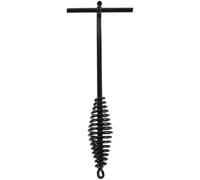 Hemobllo Elevador de Tapa de Hierro Fundido para Horno Holandés 25 CM Mango en Espiral Negro Gancho Resistente para Ollas de Camping y Cocina al Aire Libre Accesorio Seguro y Compacto