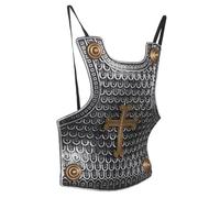 Hemobllo Escudo Medieval Vintage de plástico con hombrera para Cosplay y fotografía, Disfraz Caballero para con Cruz Decorativa