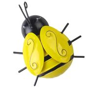 Hemobllo Escultura Colgante de Abeja de Hierro Pequeña para Pared, Decoración de Jardín y Patio Exterior, Arte Mural 3d Metálico Resistente para Decoración Colgante de Abejas