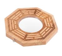 Hemobllo Espejo Feng Shui Bagua Convexo en Madera Instalación Fácil para Decoración en Hogar y Estudios