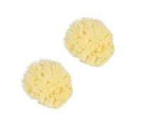 Hemobllo Esponja de Baño Natural con Estructura Celular 2 Piezas 3.0-3.5 Pulgadas Ultra Delicada sin Químicos para Niños y Adultos Cuidado Delicado Diario