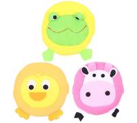 Hemobllo Esponja De Ducha Para Ñiño Diseño Animal 3 Piezas (vaca, Pato, Rana) Esponja De Baño Para Bebés Suave y Porosa, Adecuado Para Limpieza Delicada y Exfoliación, Uso Infantil y Baby Shower