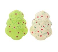 Hemobllo Esponja de Maquillaje Facial Forma de Árbol de Navidad Aplicador Reutilizable para Base Polvos y Líquidos para Maquillaje Navideño