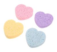 Hemobllo Esponjas para Acuarela y Limpieza de Pinceles 4 Unidades en Forma de Corazón para Técnicas de Pintura y Manualidades en Colores Surtidos para Artistas