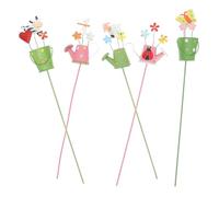 Hemobllo Estacas Decorativas para Jardín de Metal Hierro 5 Piezas para Macetas Plantas Selección Uso Exterior Césped Patio Terraza