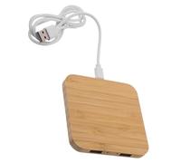 Hemobllo Estación de Carga inalámbrica de bambú con diseño Divisor - Cargador inalámbrico Universal QC/PD para teléfonos celulares y Relojes Inteligentes en Oficina y hogar