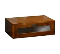Hemobllo Estante de Almacenamiento para Escritorio Marrón de Hierro Cajón Acrílico, Soporte Elevador para Monitor y Caja de Almacenamiento para Papelería y Cosméticos