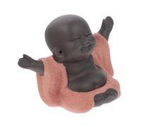 Hemobllo Estatua de Buda Maitreya de Cerámica para Decoración Adorno Base Antideslizante para Ceremonia Especiales