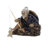 Hemobllo Estatua Miniatura De Pescador Cerámica para Acuario y Jardín Figura Decorativa De Bonsái Detalles Artesanales y Patrimonio Cultural Adorno para Paisaje Zen