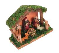 Hemobllo Estatua Natividad De Jesús Adorno De Resina Festivo para Decoración Navideña para Ventanas y Hogares