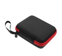 Hemobllo Estuche De Púa para Guitarra Pequeño De Nylon Borde Rojo y Malla Negra, Bolso Ligero Compartimentos Internos para Accesorios, Contenedor Resistente para Púas Portátil y Organizado