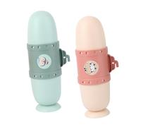 Hemobllo Estuche para Cepillos de Dientes Portátil 2 Unidades Caja de Viaje Vaso Compacto Artículos de Baño para Diseño de Accesorios de Personal