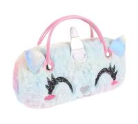 Hemobllo Estuche para Gafas de Sol de Unicornio de Peluche Funda de Viaje para Niñas Estuche Bonito y Práctico Protección Efectiva contra y Arañazos para al Aire