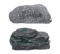 Hemobllo Estuche para Llaves Seguridad Discreta y Organización de Piedra Falsa de Resina 2 Piezas Diseño Realista, para Jardín y Exterior Caja Oculta para Guardar Llaves