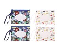 Hemobllo Estuche Porta Toallitas Húmedas para Ñiño 4 Unidades, Bolsa Sellada Eva Cremallera para Viajes y Cambiador Portátil de Pañuelos Húmedos para Manos y Rostro