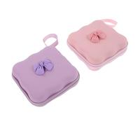 Hemobllo Estuche Portátil Rígido para Auriculares y Cables de Datos, Organizador Electrónico Compacto 12,5x12,5x5 Cm, Set 2 Piezas Rosa y Morado, Bolsa de Viaje Anti Polvo y Resistente