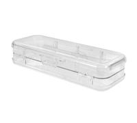 Hemobllo Estuche Transparente para Lápices Doble Capa, Gran Capacidad, Material Abs Seguro, para Estudiantes, Color Transparente, Resistente y Práctico, Adecuado para Escuela y Oficina,