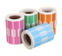 Hemobllo Etiquetas Adhesivas para Joyería 2000 Unidades (4 Rollos) Resistentes al Agua y Alta Adherencia, Multicolor (rosado, Verde, Azul, Naranja) para Anillos, Collares y Control