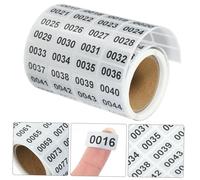 Hemobllo Etiquetas Adhesivas Rectangulares Numeradas Autoadhesivas Removibles para Organización de Almacenamiento Oficina y Cocina con Números Secuenciales para Gestión de Inventarios y