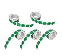 Hemobllo Etiquetas Adhesivas Redondas de Control de Inventario y Calidad, Pegatinas de Calibración Autoadhesivas para Aprobación Qc, 5 Rollos para Gestión de Almacén y Producción