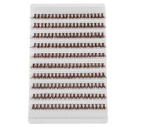 Hemobllo Extensiones de Pestañas Postizas Marrones en Conjuntos, 10 Niveles, Pestañas Individuales Rizadas y Ligeras, Naturales y Delicadas para Maquillaje Diario y Decoración de Ojos