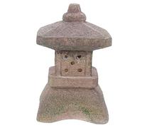 Hemobllo Farol Solar De Pagoda De Resina Artesanal Para Jardín Decoración Zen Al Aire Libre Iluminación Solar Para Patio Luz Decorativa Exterior Pequeña Paquete Único
