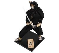 Hemobllo Figura de Samurái Japonesa Tradicional Muñeca Ninja Miniatura Kimono Estatua Decorativa para Hogar y Oficina Figura de Acción Asiática Antigua Cultural