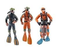 Hemobllo Figuras De Buzos para Peceras 3 Piezas Miniatura, Decoración Acuarios Ligera y Resinada, Modelo Realista De Buzo para Paisaje De Pecera y Coleccionistas