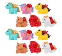 Hemobllo Figuras de Caballos Miniatura de Resina 12 Piezas, Decoración de Escritorio Feng Shui para Año Chino 2026, Adorno de Mesa para Fiesta, Juego de Mini Estatuillas Coleccionables