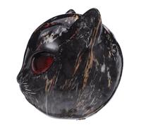 Hemobllo Figurita de Gato de Resina Negra con Ojos Rojos Decoración de Escritorio y Estantería Adorno Delicado para Hogar Estatua Animal Miniatura Elegante