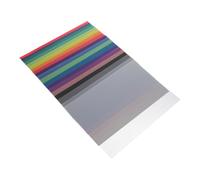 Hemobllo Filtros de Luz Transparentes de PVC para Iluminación de Escenario y Experimentos Escolares, Herramienta Visual Educativa Difusión de Luz, Pack de 19 Piezas para LED y Focos
