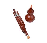 Hemobllo Flauta Hulusi Para Principiantes, Instrumento De Viento Tradicional Chino De Cucurbitáceas Imitación Madera Roja Si Bemol, Tamaño Estándar, Fácil De Aprender, Práctica Para Niños y Adultos