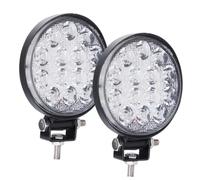 Hemobllo Foco Led Redondo 42w Para Coche Barra Frontal, Resistente Al Agua, Proyector Todoterreno Para Uso Exterior Vehículos Suv, Camiones y Barcos