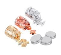 Hemobllo Frascos de Escamas de Papel Dorado para Decoración de Uñas de Foil para Arte Nail Art DIY Ligero y Fácil de Aplicar para Manicura Casa y Salón