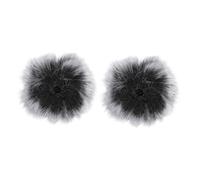 Hemobllo Funda De Felpa Gris y Negra Para Micrófono Clip, 2 Piezas, Protector Antiviento y Antisalpicaduras, Compatible Varios Micrófonos, Accesorio Práctico Para Reducir Ruido y Proteger Filtro