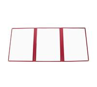 Hemobllo Funda para Menú A4 Transparente de PVC Flexible, Porta Recetas Rojo 3 Páginas, Accesorios para Cafetería, Protector Resistente para Libro de Cocina, Uso Profesional en Hostelería
