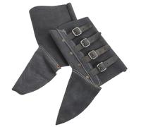 Hemobllo Funda Protectora de Piel de Vaca para Zapatos de Soldadura Resistente al Calor Abrasión, Cobertura Larga 24 Cm Azul Oscuro, Protección para Pie y Pierna en Trabajos de Soldadura