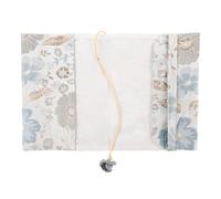 Hemobllo Fundas para Libros de Tejido Azul Diseño Floral Elegante, Funda Protectora para Notebooks y Journals Fácil de Mantener y Agradable al Tacto