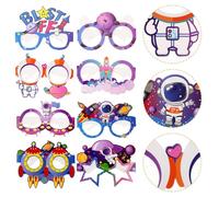 Hemobllo Gafas de Papel Portátiles 24 Piezas para Fiesta Temática Espacial para de Disfraces en Fiestas de Espacio Exterior