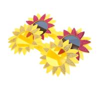 Hemobllo Gafas de Sol para Fiesta de Verano Diseño de Girasol Hawaiano, 2 Piezas Ligeras de Abs para Reuniones y Fiestas Piscina