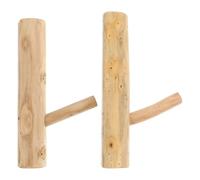 Hemobllo Gancho Decorativo de Madera Adhesivo Forma de Rama Natural, Diseño Original y Delicado Paquete de 2 Piezas Optimización de Espacio para Cocina y Pasillo