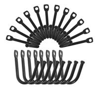 Hemobllo Ganchos de Pared Vintage de Hierro Negro 40 Unidades Ganchos Rústicos Resistentes para Abrigos Toallas y Bolsos para Baño Cocina y Garaje