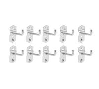 Hemobllo Ganchos Soporte Metálico para Colgar Herramientas 10 Resistentes Oxidación de Hierro Galvanizado para Almacenamiento en Garaje y Cobertizo