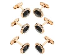 Hemobllo Gemelos de Camisa Esmoquin Redondos Vintage 3 Pares 6 Unidades Botones Elegantes para Traje Formal Accesorios Clásicos para Boda Negocios y Eventos Formales