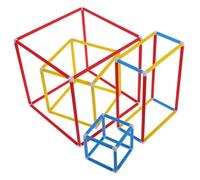 Hemobllo Geometría Sólida Juguete De Construcción Entrelazado para Kit Educativo De Formas Geométricas para Ensamblar y Conectar Motricidad y Desarrollo