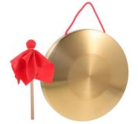 Hemobllo Gong de Cobre Portátil Instrumento de Percusión Multifunción Ligero para Advertencias Anti-inundación y Actuaciones Infantiles con Incluido